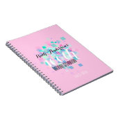 Pink Pastel Colors 100th Birthday Party GuestBook Notizblock (Rechte Seite)