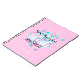 Pink Pastel Colors 100th Birthday Party GuestBook Notizblock (Linke Seite)