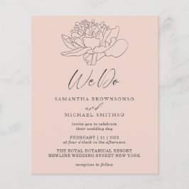 Pink Pastel Dandelion Botanischer Haushalt wir tun Flyer