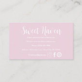 Pink Pastel Driving Cooking Utensitic Bäckerei Visitenkarte (Rückseite)