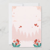 Pink Pastel floral Muttertag einladen Einladung (Rückseite)