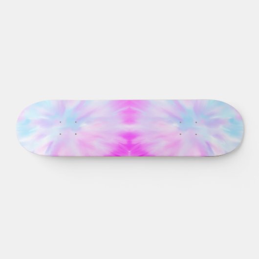 Pink Pastel Gefärbte Krawatte Skateboard (Horizontal)