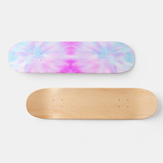 Pink Pastel Gefärbte Krawatte Skateboard (Horizontal)