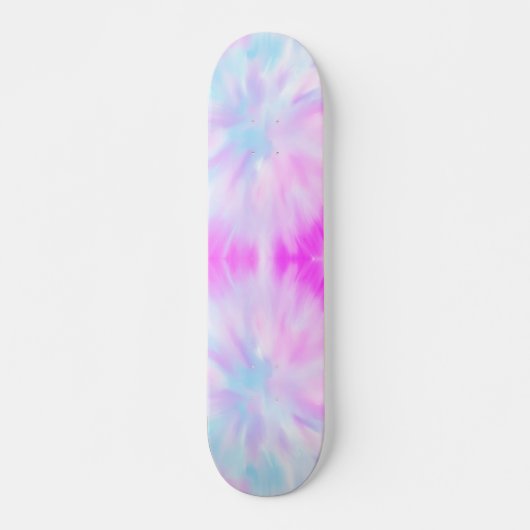 Pink Pastel Gefärbte Krawatte Skateboard (Vorne)