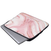Pink Pastel Gold Glitzer Marmor individuell anpass Laptopschutzhülle (Vorne Knopf)