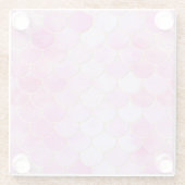 Pink Pastel & Gold Shimmer Mermaid Scanner Muster Glasuntersetzer (Rückseite)