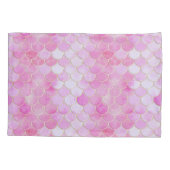 Pink Pastel & Gold Shimmer Mermaid Scanner Muster Kissenbezug (Rückseite)