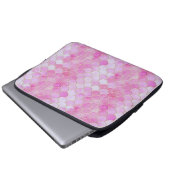 Pink Pastel & Gold Shimmer Mermaid Scanner Muster Laptopschutzhülle (Vorne Knopf)