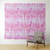 Pink Pastel & Gold Shimmer Mermaid Scanner Muster Wandteppich (Beispiel (Horizontal))