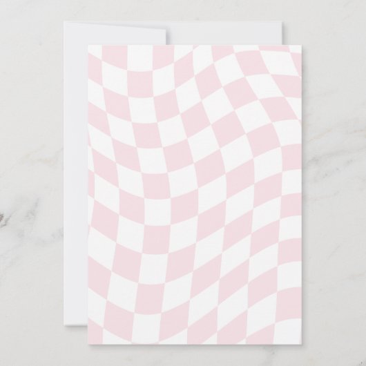 Pink Pastel Groovy Pizza und Pool Sommer Geburtsta Einladung (Rückseite)