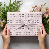 Pink Pastel "Hunny Bunny Bunny" Ostern Geschenkpapier