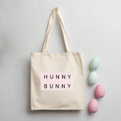 Pink Pastel "Hunny Bunny" Niedlich Ostern Tragetasche