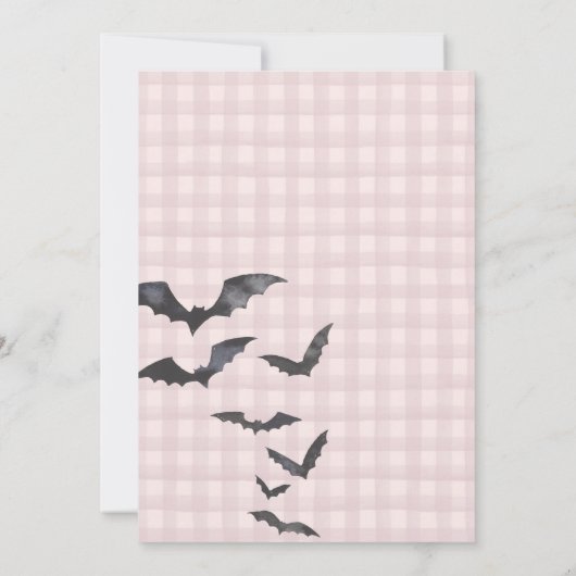 Pink Pastel Little Boo Ghost Advice for Baby Card Einladung (Rückseite)