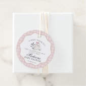 Pink Pastel Little Boo Ghost Baby Shower Circle Geschenkanhänger (Beispiel)