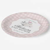 Pink Pastel Little Boo Ghost Baby Shower Dessert Pappteller (Schrägansicht)
