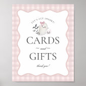 Pink Pastel Little Boo Ghost Cards & Gifts Zeichen Poster (Vorne)