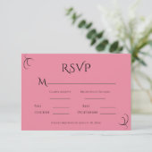 Pink Pastel Moderne Hochzeit RSVP Karte (Stehend Vorderseite)
