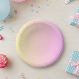 Pink pastel partyware/Paper plates/Birthday party Pappteller