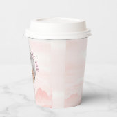 Pink Pastel Personalisierte Papiertafeln für die M Pappbecher (Links)