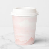 Pink Pastel Personalisierte Papiertafeln für die M Pappbecher (Rückseite)