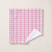 Pink Pastel Plaid Bath Towel Set (Waschlappen)