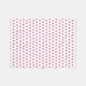 Pink Pastel Polka Dot Pattern Baby Kinderzimmer Fleecedecke (Vorderseite (Horizontal))