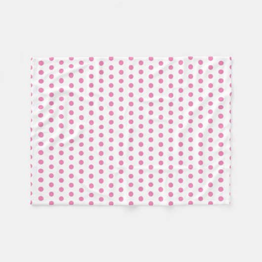 Pink Pastel Polka Dot Pattern Baby Kinderzimmer Fleecedecke (Vorderseite (Horizontal))