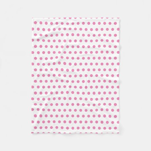 Pink Pastel Polka Dot Pattern Baby Kinderzimmer Fleecedecke (Vorderseite)