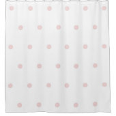 Pink Pastel Polka Dots Pattern Whimsical Duschvorhang (Vorderseite)