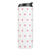 Pink Pastel Polka Dots Thermosbecher (Nach links gedreht)