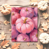 Pink Pastel Pumpkins Halloween Feiertagskarte
