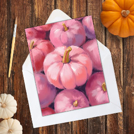 Pink Pastel Pumpkins Halloween Feiertagskarte