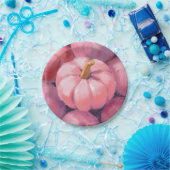 Pink Pastel Pumpkins Halloween Pappteller (Party)