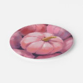 Pink Pastel Pumpkins Halloween Pappteller (Schrägansicht)