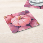 Pink Pastel Pumpkins Halloween Rechteckiger Pappuntersetzer (angewinkelt)