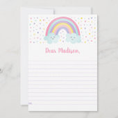 Pink Pastel Rainbow Birthday Time Kapselkarten Einladung (Vorderseite)