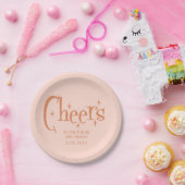 Pink Pastel Retro Brautparty Pappteller (Party)