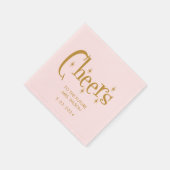 Pink Pastel Retro Brautparty Serviette (Ecke)