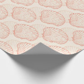 Pink Pastel Seashells Geschenkpapier (Ecke)