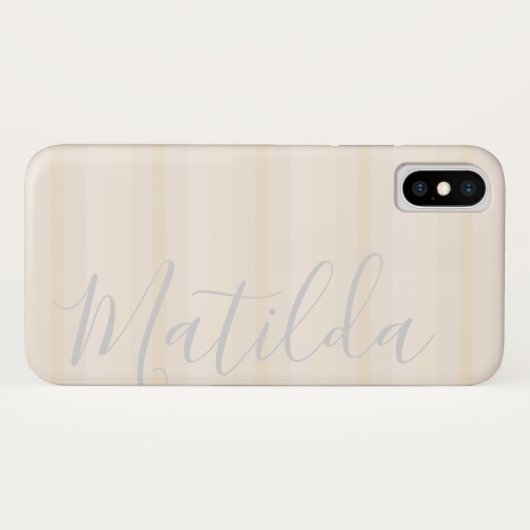 Pink Pastel Skin Ombre Personalisierter Name Case-Mate iPhone Hülle (Rückseite (Horizontal))