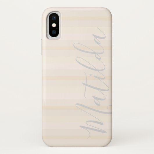 Pink Pastel Skin Ombre Personalisierter Name Case-Mate iPhone Hülle (Rückseite)