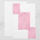Pink Pastel Spider Web Briefpapier (Vorne/Hinten)