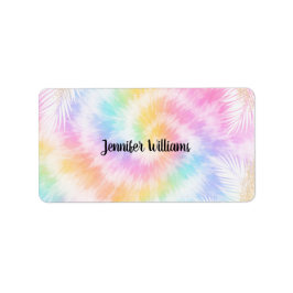 Pink Pastel Tie Dye Girly Chic                     Adressaufkleber