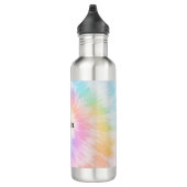 Pink Pastel Tie Dye Girly Chic Edelstahlflasche (Rechts)