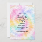 Pink Pastel Tie Dye Girly Chic Einladung (Vorderseite)