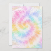 Pink Pastel Tie Dye Girly Chic Einladung (Rückseite)