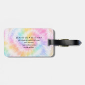 Pink Pastel Tie Dye Girly Chic                     Gepäckanhänger (Rückseite horizontal)