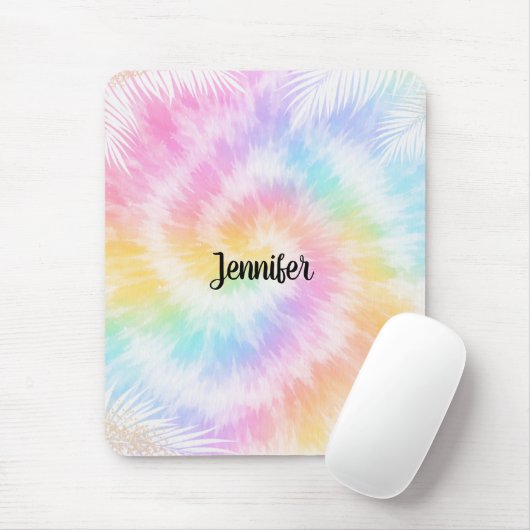Pink Pastel Tie Dye Girly Chic                     Mousepad (Mit Mouse)