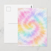 Pink Pastel Tie Dye Girly Chic Postkarte (Vorne/Hinten)