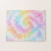 Pink Pastel Tie Dye Girly Chic                     Puzzle (Horizontal)